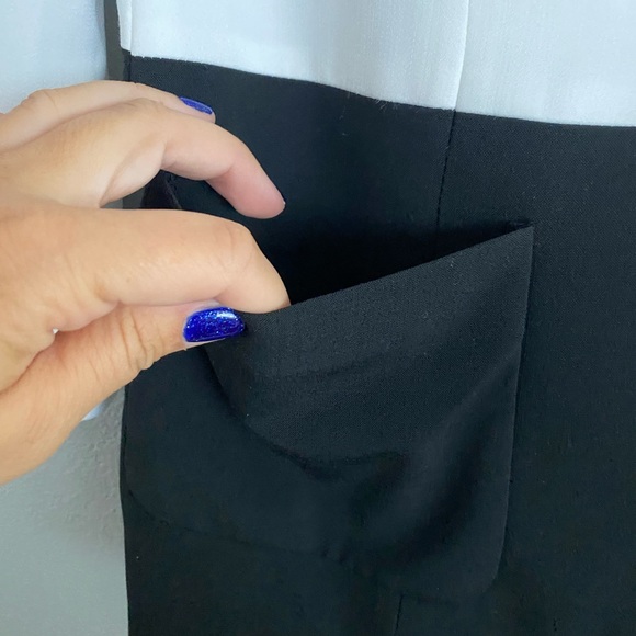 The Limited Womens Blazer Size Small One Button White Black Colorblock Office - Picture 4 of 11